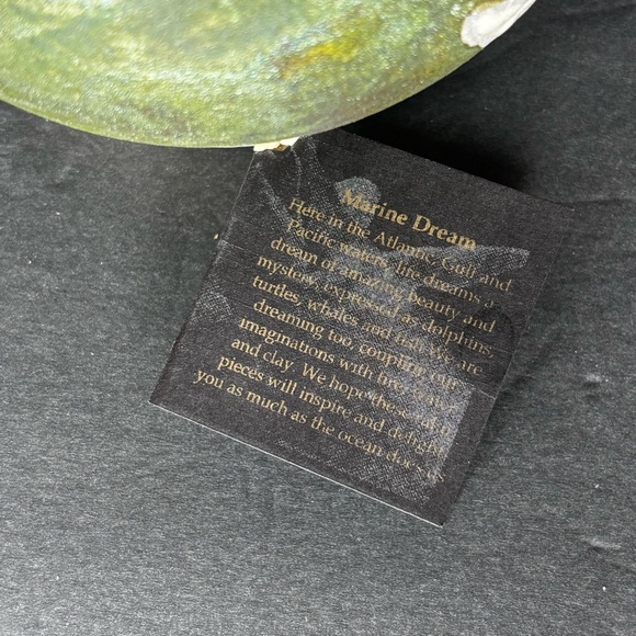 Jeremy Diller Raku Pottery Art 3 Dolphins Signed Very Nice Mint Condition - Picture 8 of 12